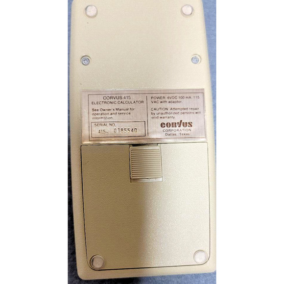 Corvus 415 Calculator - 1974 Vintage - Clean and Working Well In Original Box - Picture 4 of 7